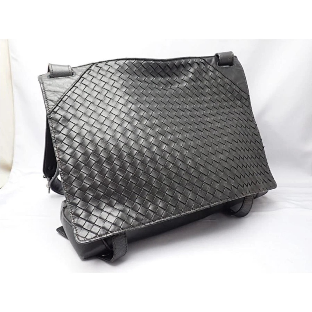 Bottega Veneta Black Woven Shoulder Bag